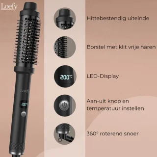 Loefy Warmteborstel 38mm Keramisch