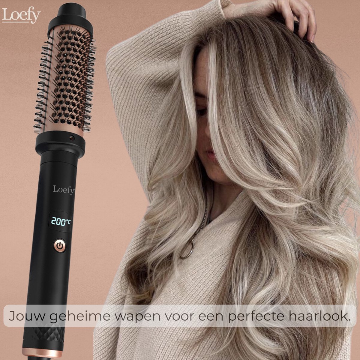 Loefy Warmteborstel 38mm Keramisch