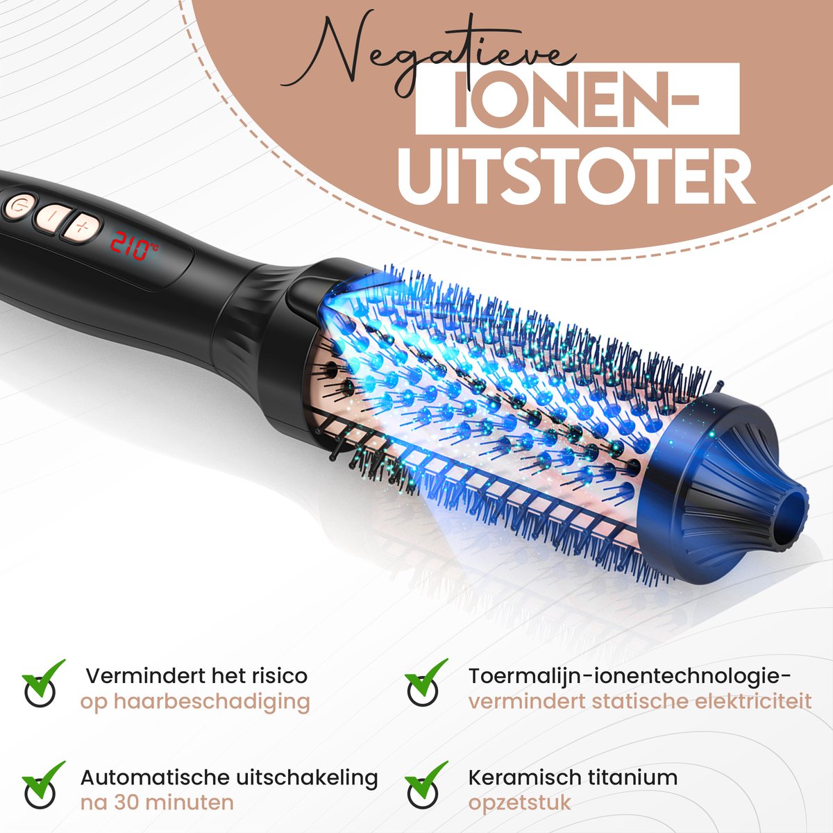 Wat vinden we goed aan de LYNEX Thermal Brush Keramische Warmteborstel