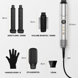 MAE® Airstyler PRO II 5-in-1 Multistyler Zilver