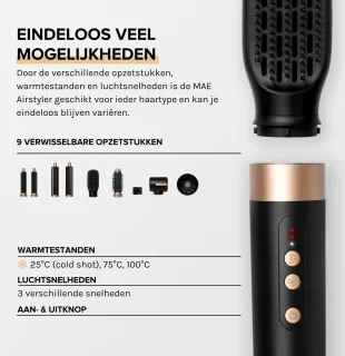 MAE® Airstyler Pro Multistyler - Zwart