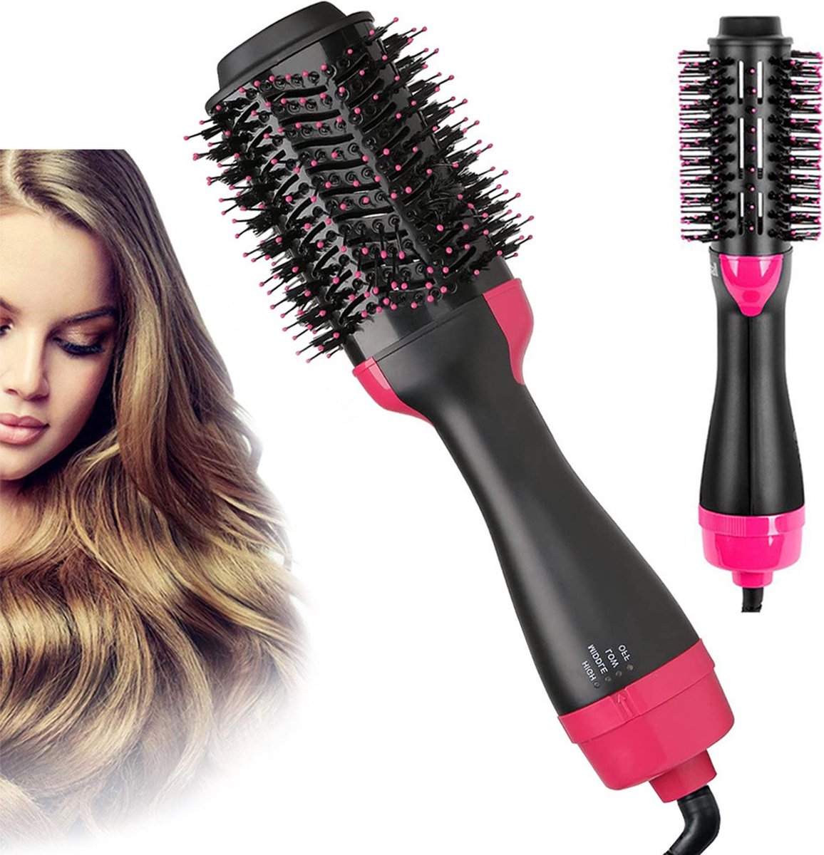 Wat vinden we goed aan de Magic Brush Fohnborstel 1000W Zwart/Roze