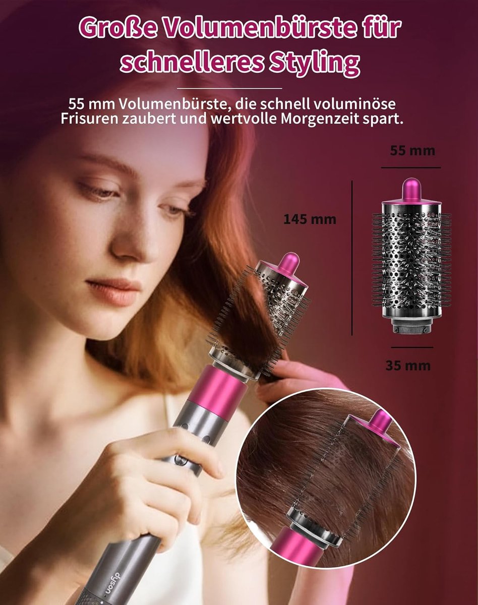 Wat vinden we goed aan de MKSS Luxe Ronde Volumeborstel Opzetstuk Multistyler Zwart