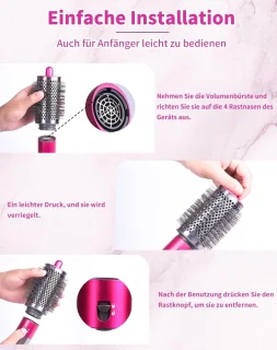 MKSS Luxe Ronde Volumeborstel Opzetstuk Multistyler Zwart