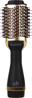 Modito 3-in-1 keramische föhnborstel zwart/goud 1000W