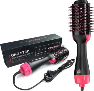 Modito 3-in-1 Keramische Föhnborstel Zwart/Roze