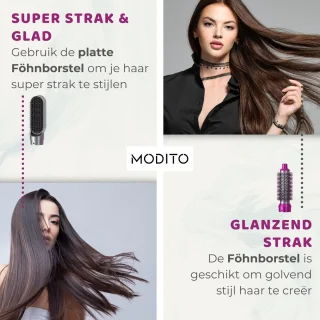 Modito 5in1 Airstyler Krultang 2024 Grijs/Roze