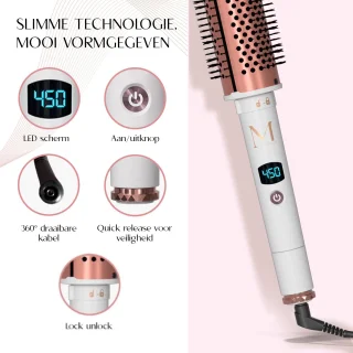 Moonie’s Volume Brush Föhnborstel met 3 Opzetstukken
