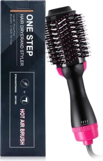 Multistyler 3-in-1 Zwart/Roze - Föhnborstel, Krultang & Stijltang