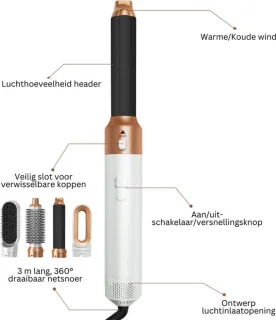 Multistyler 5-in-1 Warme Luchtborstel Haardroger
