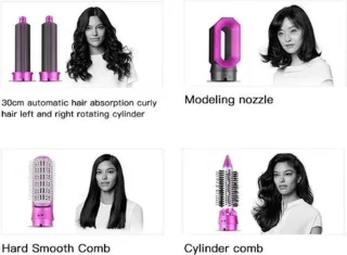 MyLucinda® 5-in-1 Haarstyler Föhn Krultang Stijltang Borstel