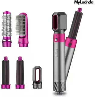 MyLucinda® 5-in-1 Haarstyler Föhn Krultang Stijltang Borstel