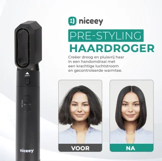 Niceey 5-in-1 Föhnborstel Krultang Set Zwart 2025 Model