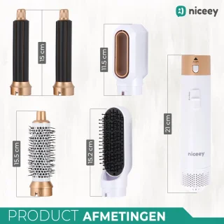 Niceey 5-in-1 Föhnborstel Set 2025 Wit