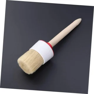 Olieborstel grillborstel - ronde haren borstel - 265 cm - beige