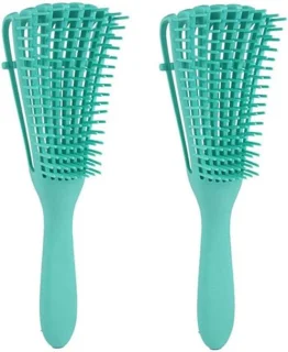 Ontwarrende borstel - krullenkam massagekam - 3 stuks roze en groen