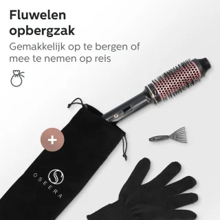 Oseera Thermal Brush Keramische Warmteborstel Roségoud/Zwart