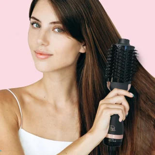 Peach Beauty 3-in-1 Elektrische Föhnborstel Zwart