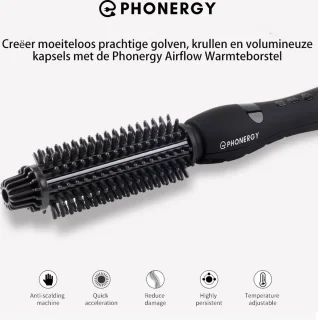 Phonergy Airflow 28mm Warmteborstel 2025 Mat Zwart
