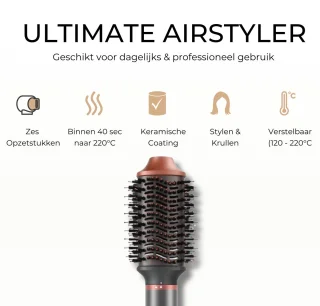 ProductPlanet Ultimate Edition 6-in-1 Airstyler Champagne/Goud