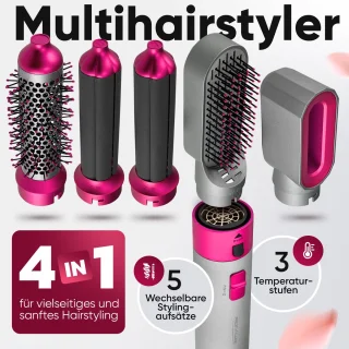 ProfiCare HAS 3132 4in1 Multistyler grijs/pink