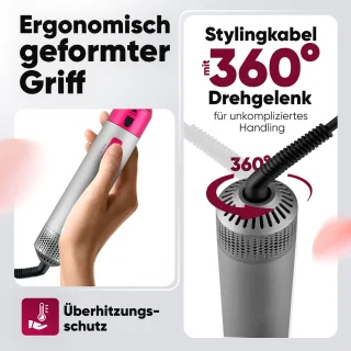 ProfiCare HAS 3132 4in1 Multistyler grijs/pink