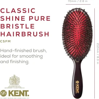 Pure Black Medium Haarborstel