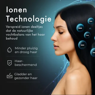 QFLEX PRO Airstyler Multistyler inclusief opbergbox en haarclips