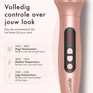 QFLEX PRO Thermal Brush 38mm Warmteborstel met 10 Warmtestanden