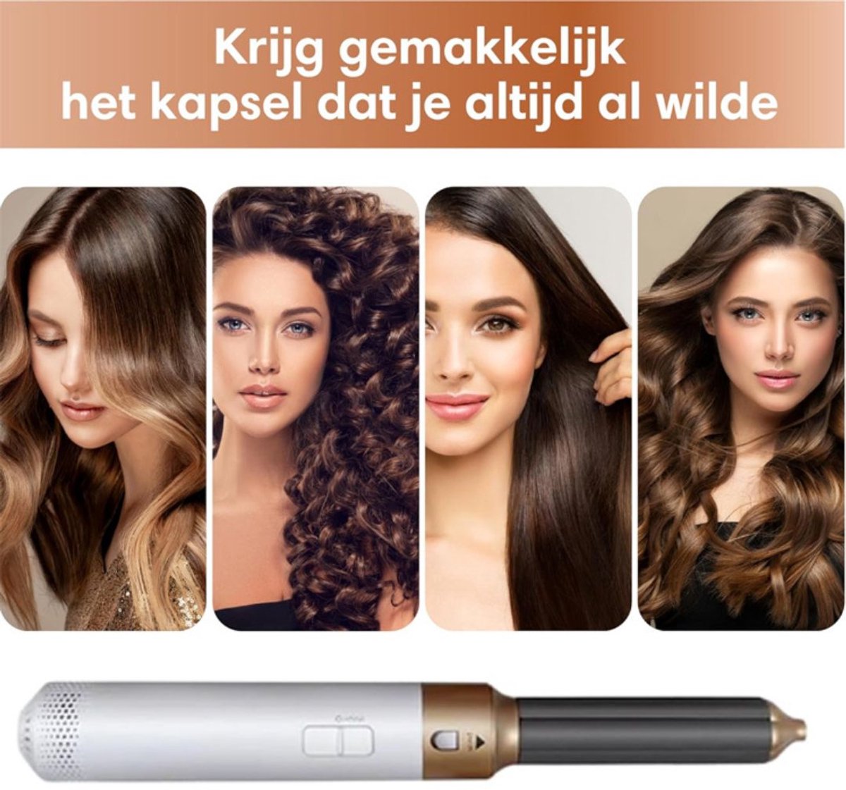 Roterende Fohnborstel 5-in-1 Krultang en Stijltang