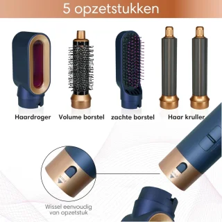 Roterende Fohnborstel 5-in-1 Krultang en Stijltang
