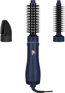 Roterende fohnborstel, krultang en wafeltang in blauw
