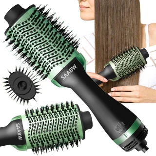 SAABW 4-in-1 Föhnborstel Zwart/Groen 72777