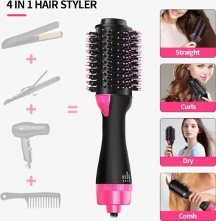 SAABW Magic Hair-Brush 3-in-1 Föhnborstel Roze/Zwart