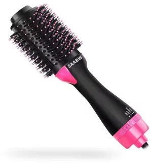 SAABW Magic Hair-Brush 3-in-1 Föhnborstel Roze/Zwart