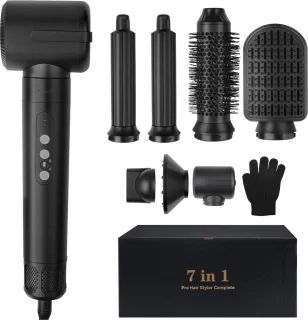 Saaf 7-in-1 Fohnborstel Set Zwart