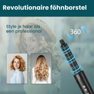 Saaf 7-in-1 Fohnborstel Set Zwart