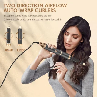 SalonPro Multi-Styler Fohnborstel - Zwart/Goud