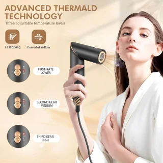 SalonPro Multi-Styler Fohnborstel - Zwart/Goud