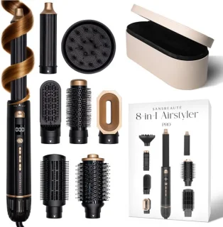 Sansbeauté 8-in-1 Airstyler Multistyler met Diffuser en Opbergdoos