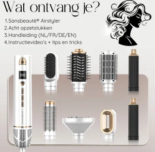 Sansbeauté 8-in-1 Airstyler Multistyler
