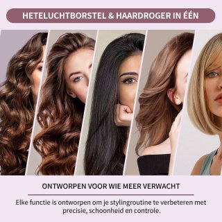 Wat vinden we goed aan de SerlinePro Hot Air Brush V10 Föhnborstel Paars