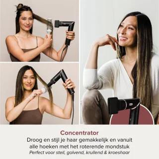 Shark FlexStyle HD424EU 3-in-1 Föhn en Multistyler Zwart/Rose