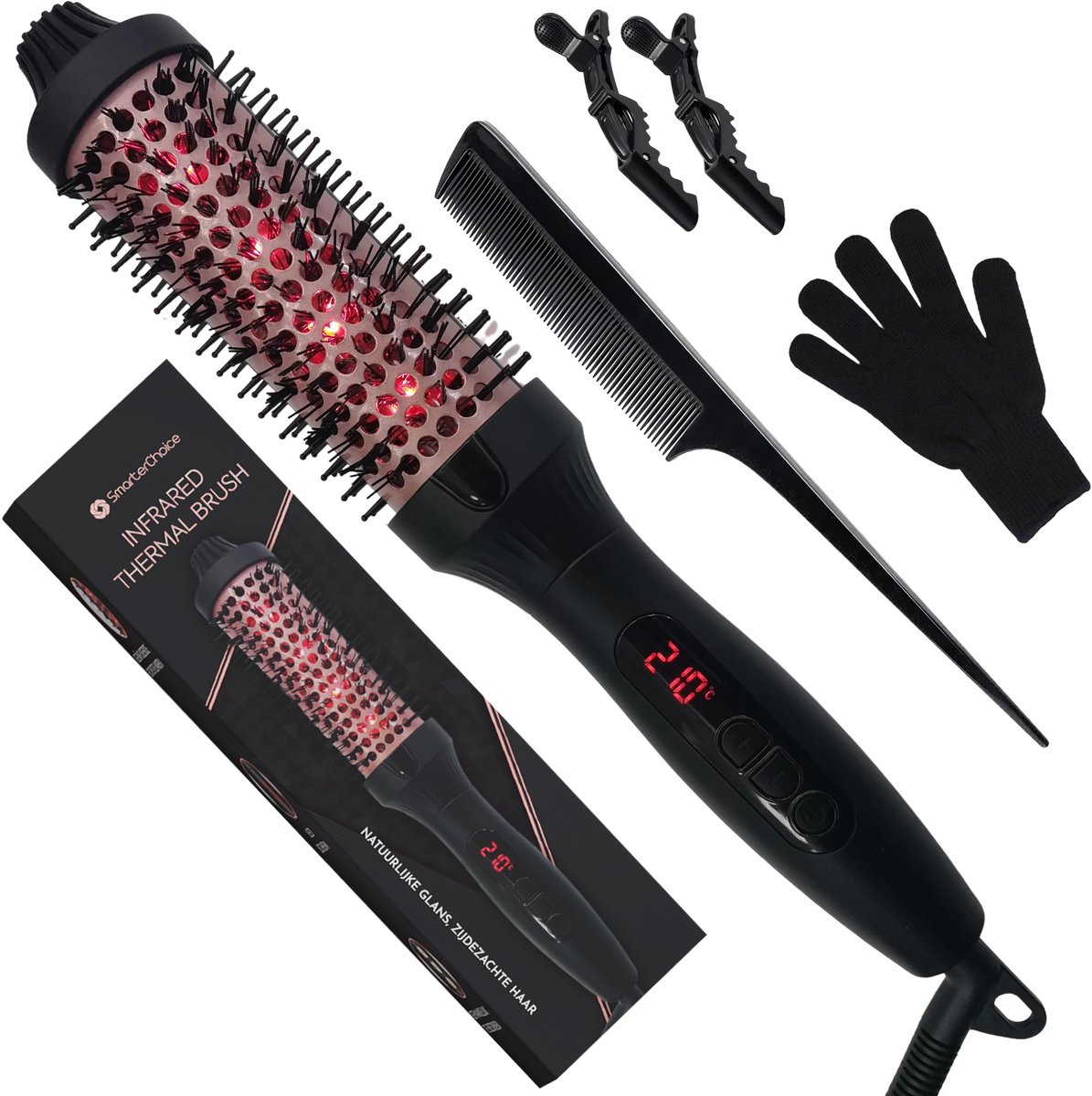 De SmarterChoice Thermal Brush 3-in-1 Zwart in één oogopslag