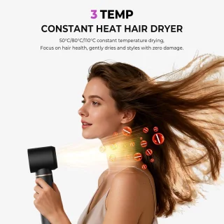 SnelShoppen 5-in-1 airstyler haarstyler met lucht krultang en föhnborstel - zwart