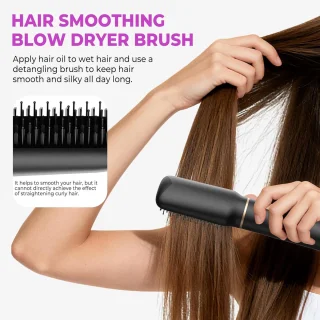 SnelShoppen 5-in-1 Airstyler haarstyler met lucht krultang en föhnborstel zwart