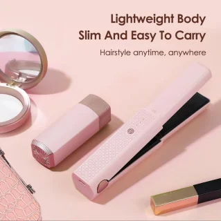 SnelShoppen draadloze mini reis föhnborstel roze