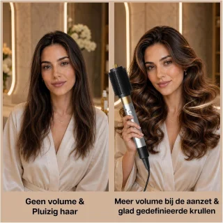 SnelShoppen extra grote ronde volumeborstel opzetstuk voor föhn