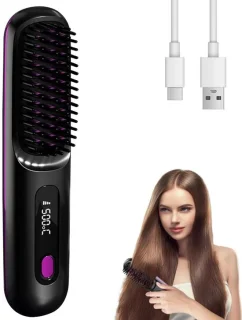 Snel glad haar zonder gedoe: compacte draadloze stijlborstel