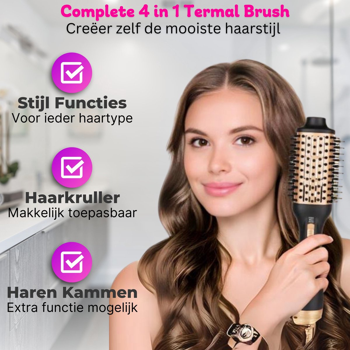 Wat vinden we goed aan de TabaTaba 4-in-1 Multistyler Zwart/Goud 1200W